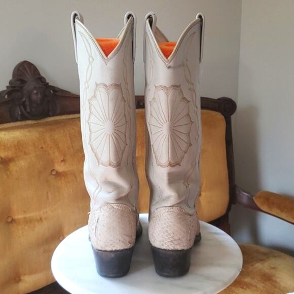 Dan Post 4061 Women's Vintage Cowboy Boots Aligator Embroidered Western Cowgirl - Picture 4 of 8